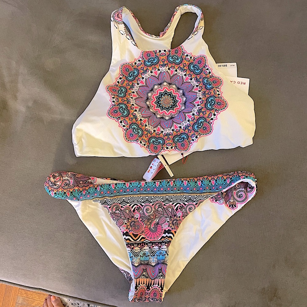 NWT Red Carter reversible bikini set Medium